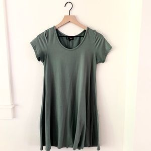 Green T-shirt dress